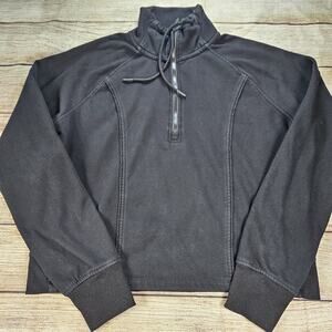 Yogalicious Half Zip pullover Sweatshirt Size Medium Black Fitness Comfort